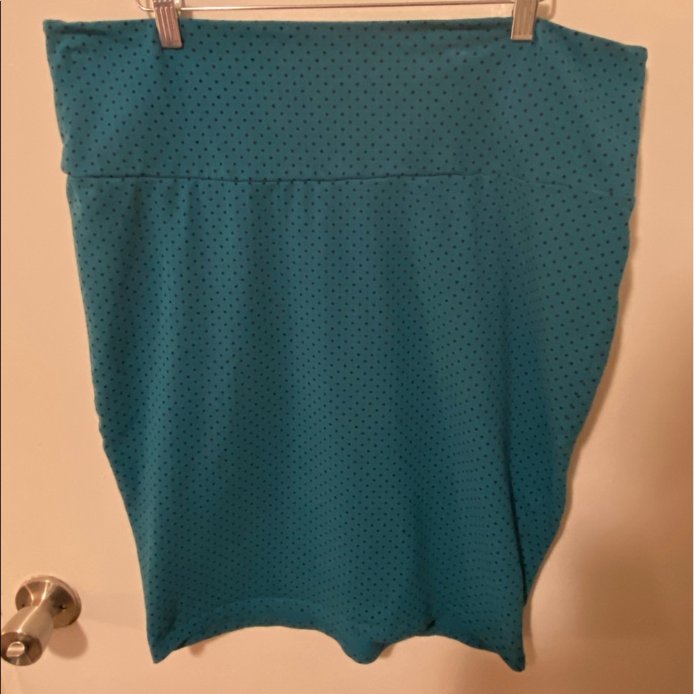 Blue polka dot skirt